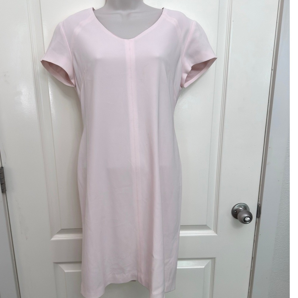 NWT Talbots Petites 6P Blush Pink Lined Sheath Dress Wedding, Brunch, Office